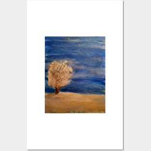 A lonely tree in the desert Posters and Art